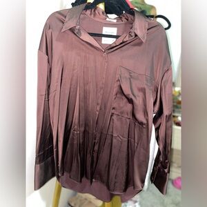 Abercrombie & Fitch Deep Brown Button Down Shirt